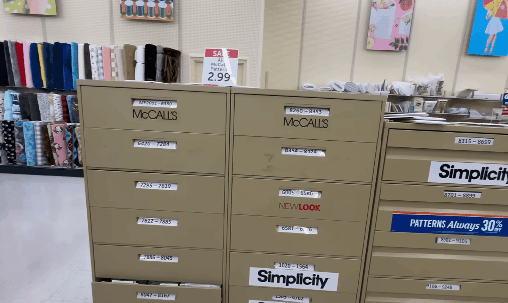 Overview of Hobby Lobby's Sewing Department